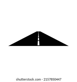 road icon with dotted line illustration design