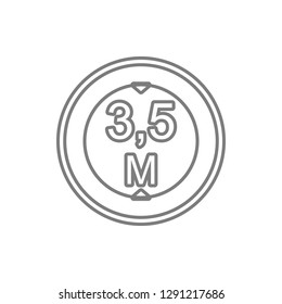 Road icon. Element of web, minimalistic for mobile concept and web apps icon. Thin line icon for website design and development, app development