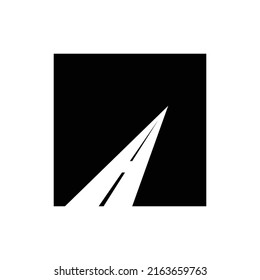 icono de carretera relleno y negro