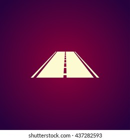 Road icon. Flat design style eps 10