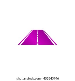 Road icon. Flat design style eps 10