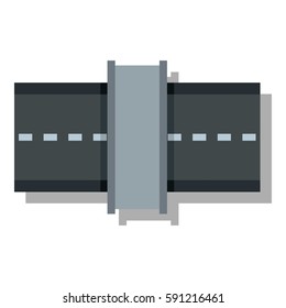 Road icon. Flat illustration of road vector icon for web