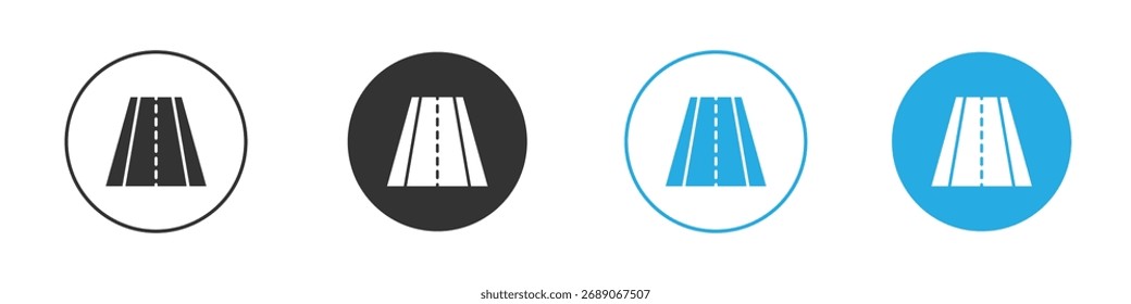 Icono de la carretera. Plantilla de diseño de iconos gráficos