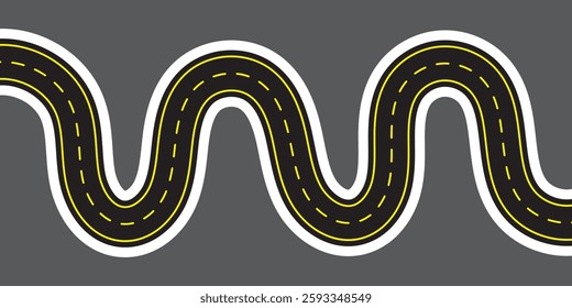 The road icon. Highway symbol.