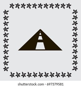 Road icon, highway vector illustration