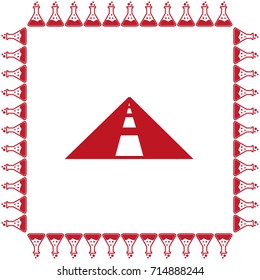 Road icon, highway vector illustration