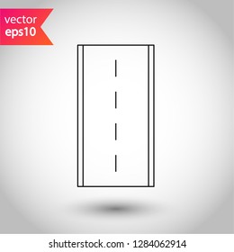 Road icon. Highway vector sign. Eps 10 flat symbol design
