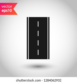 Road icon. Highway vector sign. Eps 10 flat symbol design