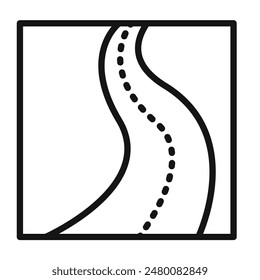 Road Icon Ideal for Maps and Navigation