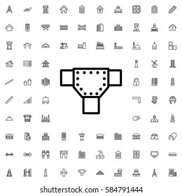 road icon illustration isolated vector sign symbol. Architecture icons set.