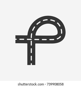 Road icon illustration isolated vector sign symbol