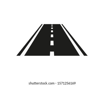 Road Icon Isolate On White Background, Vector Illustration