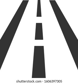 Road icon isolated of flat style. Vector illustration.
