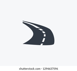 Road icon isolated on clean background. Road icon concept drawing icon in modern style. Vector illustration for your web mobile logo app UI design.