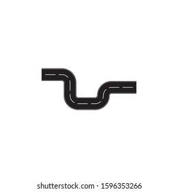 Road icon isolated on white background.