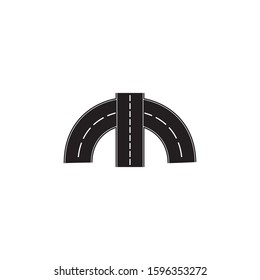 Road icon isolated on white background.