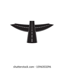Road icon isolated on white background.