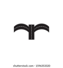 Road icon isolated on white background.