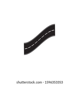 Road icon isolated on white background.