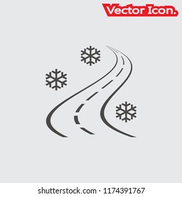 Road icon isolated sign symbol and flat style for app, web and digital design. Vector illustration.