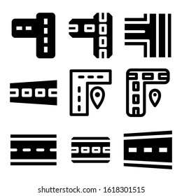 road icon isolated sign symbol vector illustration - Collection of high quality black style vector icons
