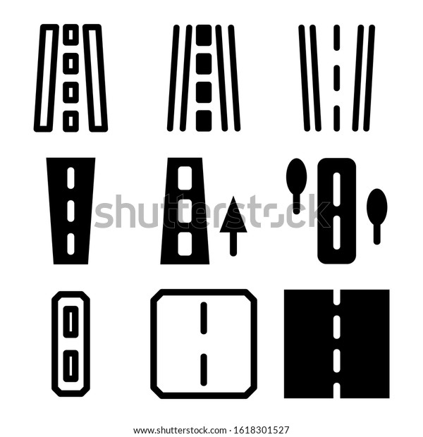 road icon isolated\
sign symbol vector illustration - Collection of high quality black\
style vector icons\
