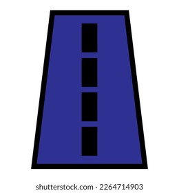 Road icon line isolated on white background. Black flat thin icon on modern outline style. Linear symbol and editable stroke. Simple and pixel perfect stroke vector illustration