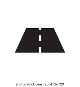 Road icon logo design silhouette template isolated