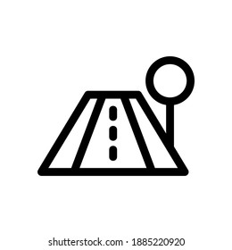 road icon or logo isolated sign symbol vector illustration - high quality black style vector icons

