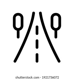 icono de carretera o logotipo símbolo de señalización aislado ilustración vectorial - iconos vectoriales de estilo negro de alta calidad
