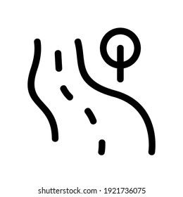 road icon or logo isolated sign symbol vector illustration - high quality black style vector icons
