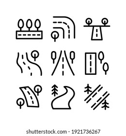 road icon or logo isolated sign symbol vector illustration - Collection of high quality black style vector icons
