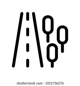 road icon or logo isolated sign symbol vector illustration - high quality black style vector icons
