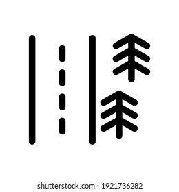 icono de carretera o logotipo símbolo de señalización aislado ilustración vectorial - iconos vectoriales de estilo negro de alta calidad
