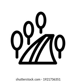 road icon or logo isolated sign symbol vector illustration - high quality black style vector icons
