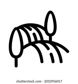 icono de carretera o logotipo símbolo de señalización aislado ilustración vectorial - iconos vectoriales de estilo negro de alta calidad
