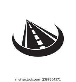 Road icon logo, vector illustration design