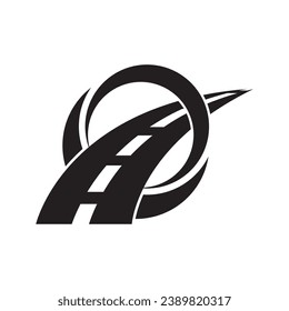 Road icon logo, vector illustration design