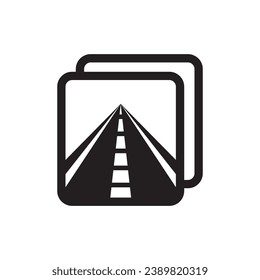 Road icon logo, vector illustration design