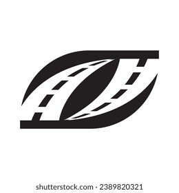 Road icon logo, vector illustration design