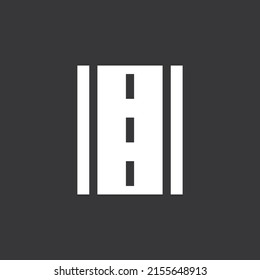 Road icon on grey background