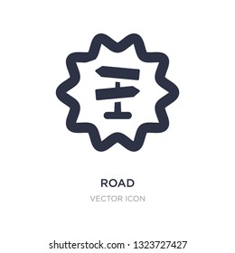 road icon on white background. Simple element illustration from UI concept. road sign icon symbol design.