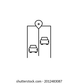 road icon on white background