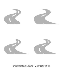 icono de carretera en fondo blanco, ilustración vectorial