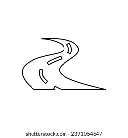 road icon on a white background, vector illustration
