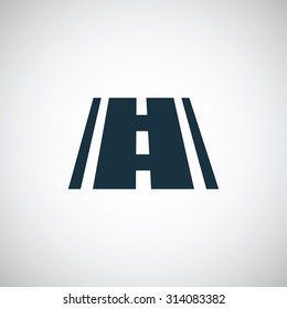 road icon, on white background