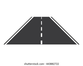 Road icon on white background. Vector illustration