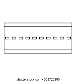 Road icon. Outline illustration of road vector icon for web