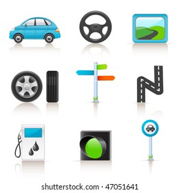 Road icon set