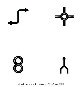 road icon set